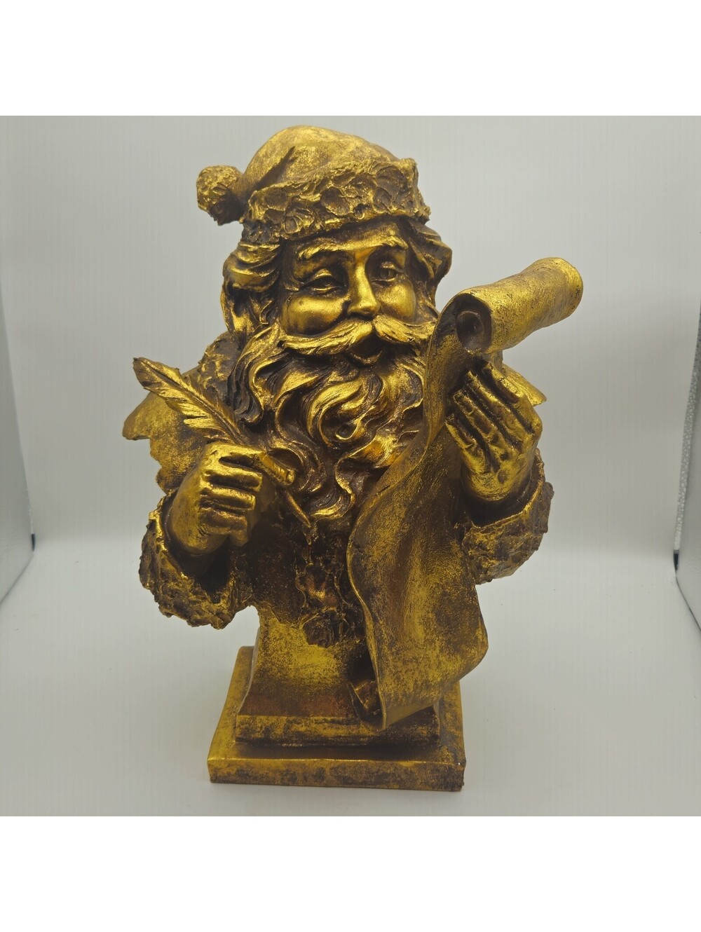 2007 Robert Stanley Gold Leaf Santa Bust 16.25"x12"